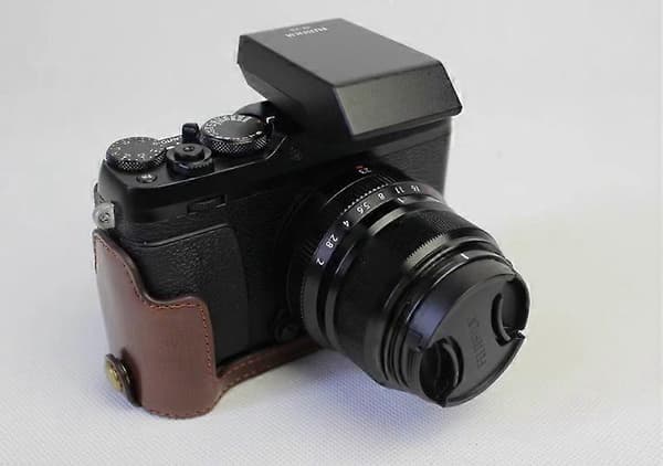 M7l PU Läder Halv Botten Kameraskydd Skal för Fujifilm o3c X-E3 - Kaffe