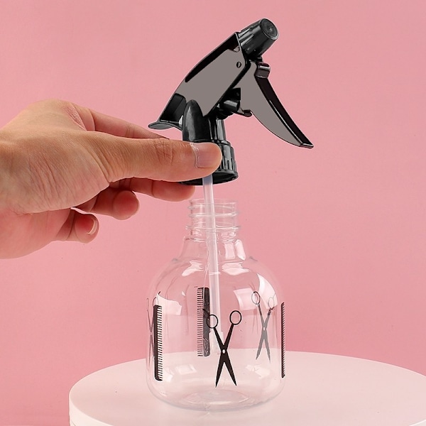 Hårsprayflaske, fin tåke, klar, 250 ml, for frisører