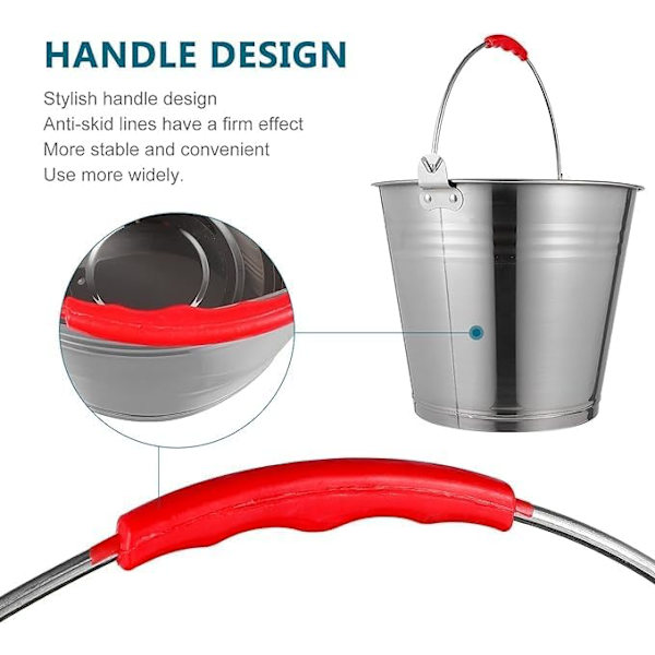 Metalspand - Vandspand, Have, Multipurpose - Rustfrit stål - 8 liter