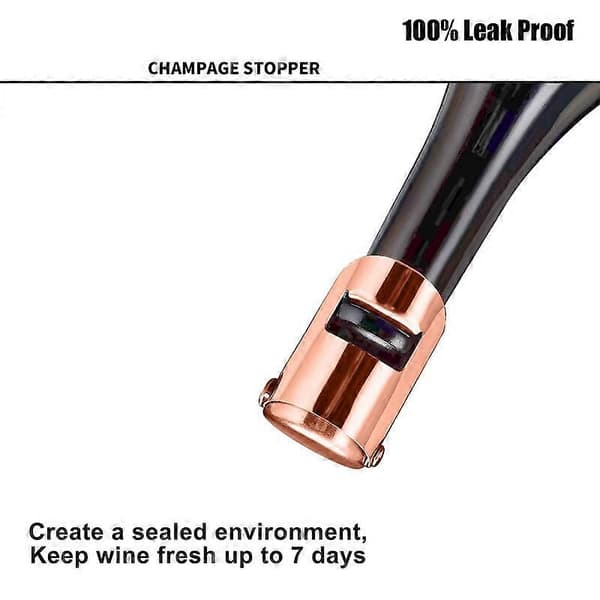 Champagne Propper med Champagne Saver i Rustfrit Stål