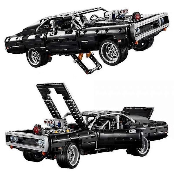 Hot Moc Bricks Tech Car Series Doms Dodged Charger 42111 Mallirakennuspalikat Kilpa-autot Leikkikalut Lahja Pojille Lapsille