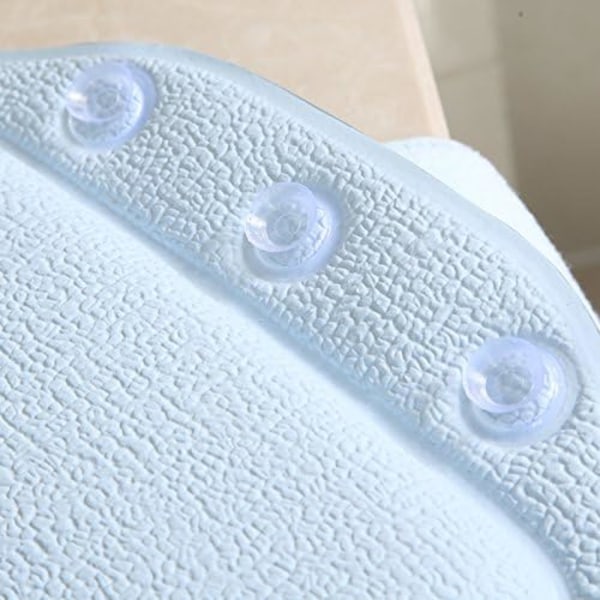 Badkarskudde Ergonomisk Badkudde med Sugkoppar Spa Nackstöd för Badkar och Spa