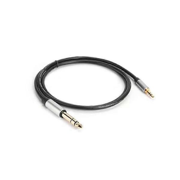 1m 3,5 mm til 6,35 mm/6,5 mm han til han forgyldt stik Aux Adapter Audio Kabel