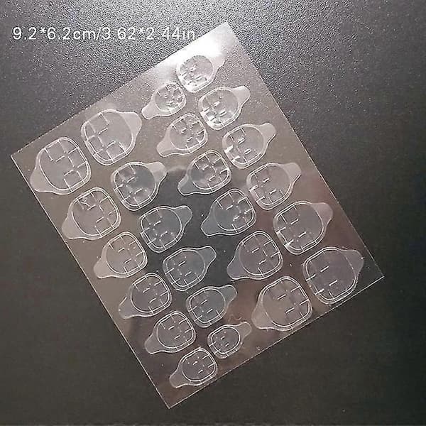 24 stk. Jelly Neglelim Patch Transparent Dobbeltklæbende Professionel