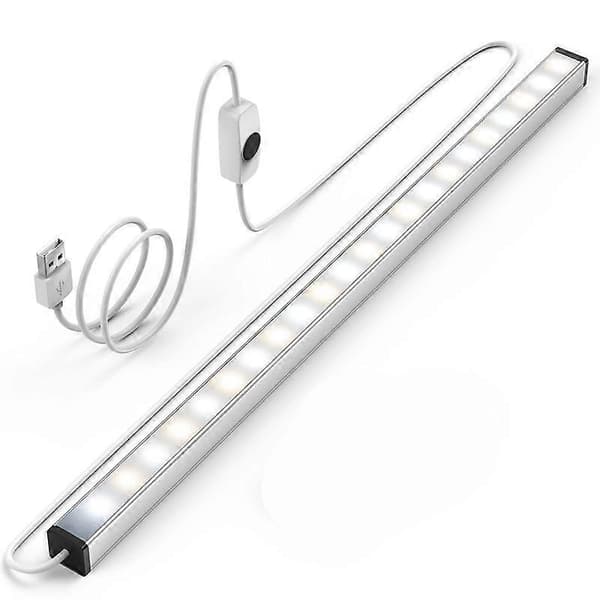 LED-belysning under skåp, 30 cm ljusramp, vit 6000K