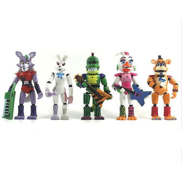 3/4/5 stycken Fnaf Five Nights at Freddy's Action Figure Toy 5Pcs