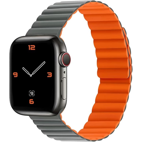 Kompatibel med Apple Watch8 Armband Klockband Magnetiskt Spänne Silikon Klockband 42/44/45/49mm, Ersättningsarmband för iWatch Band SE/7/6/5/4/3/2/1