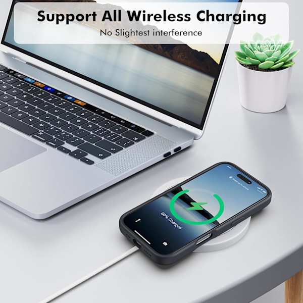 Silikonetui Kompatibelt med iPhone 16 Etui Mykt Ultratynt Beskyttende Støtsikkert Flytende Silikon Telefonetui, 6.1\" Midnattsblå
