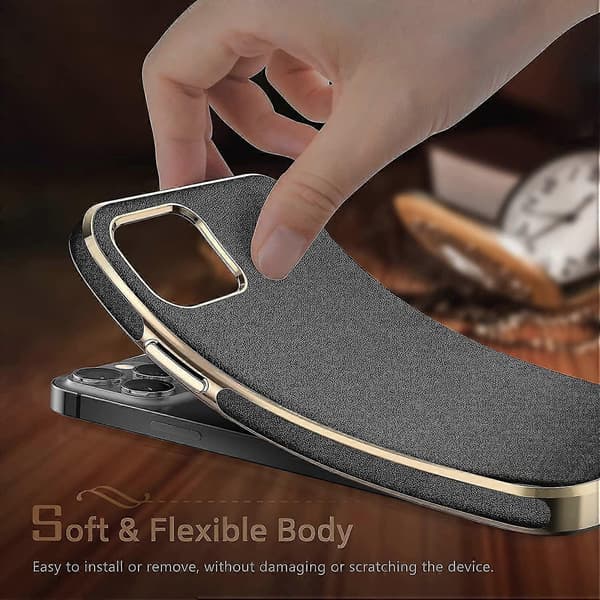 Iphone 13 Pro Max Deksel, Business Slim Classic Cover Menn Svart