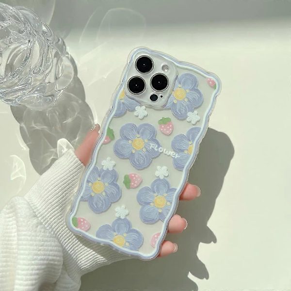 Kompatibel med iPhone 11 Skal för Kvinnor Flickor, Sött Blommönster med Fullständigt Kameralinsskydd Mode Slim Mjukt Silikon TPU Skydd