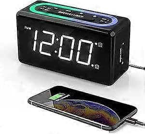 Digital LED-klokke med doble alarmer