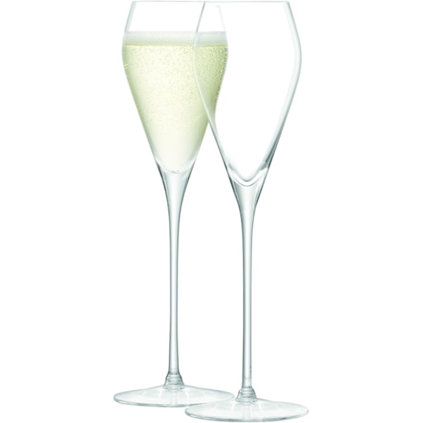 Viinilasit Prosecco 250 ml Kirkas | 2 kpl | Suupuhallettu ja käsintehty lasi, Samppanjalasit