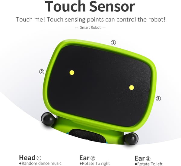 Interaktive Smarte Robotleker, Intelligente Robotleker for Barn, Jenter & Gutter Robotleker 3 År og Eldre, Stemmestyrt green