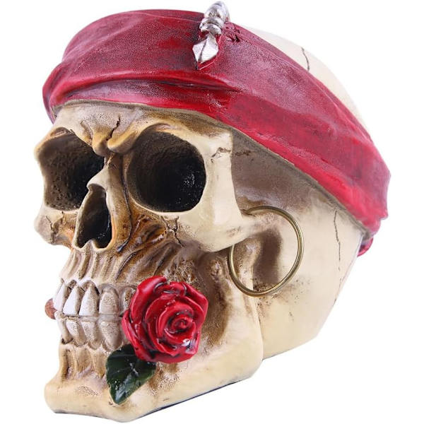 Simulerings Kranierekvisit Model Resin Pirat Kranie Statue Spøgelseshus Rekvisitter Samlerobjekt Kranie Bordplade Figur Pirat Kranie Ornament