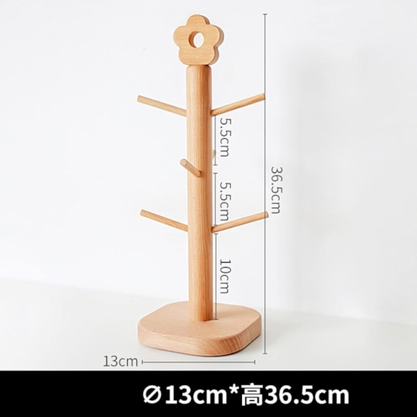 6-grenars mugghållare stativ mugghållare rack kök organisation koppar display stativ