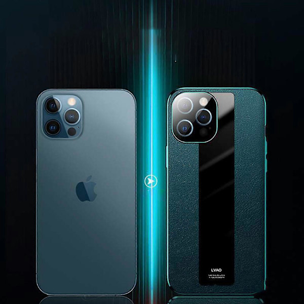 Magnetiskt Skal Kompatibelt Med Iphone 12/12 Pro/12 Pro Max, Enkelt Läder Dubbelsidigt Skydd
