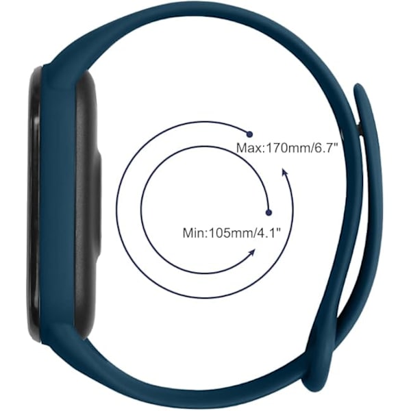 Rem för Xiaomi Mi Band 4/Mi Band 3, 3 st justerbart sportarmband i silikon, svart + grå + midnattsblå