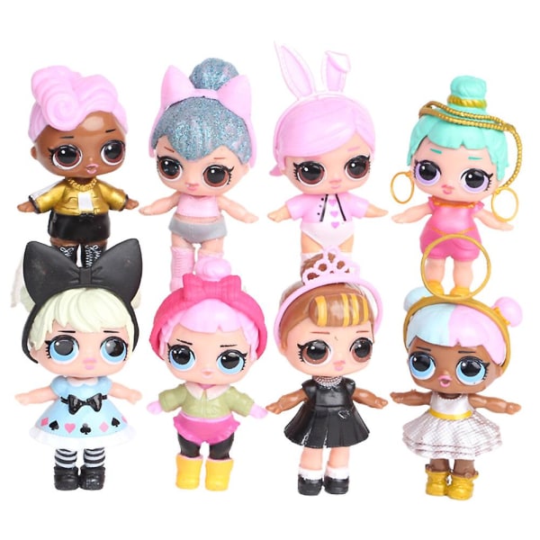 8st/ Set Lol Surprise Doll Cake Toppers Party Supplies