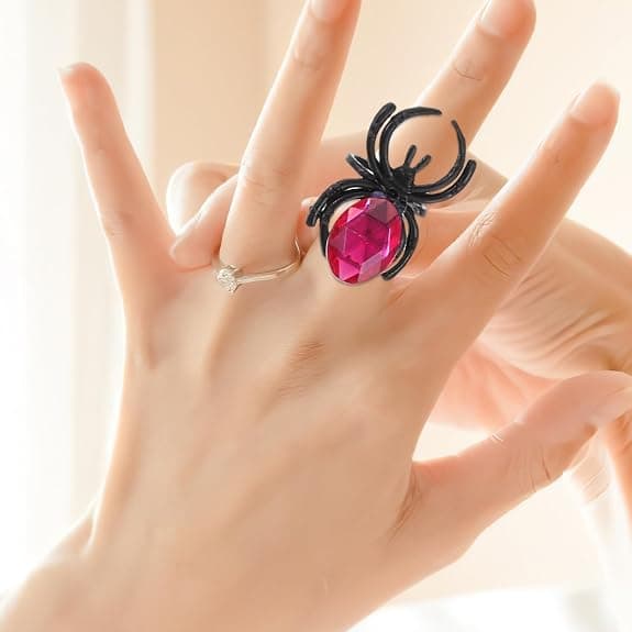 20 Stykker i Sort Taske, Sorte Plastik Halloween Edderkopperinge, Falsk Edderkoppedesign, Festdekoration