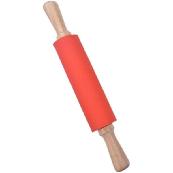 Silikonkavel Non-stick yta Trähandtag