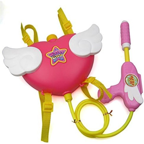 Vesipistoolit TOY_GUN vesisäiliöllä - Scatter Blast, sydämenmuotoinen, siivet lapsille ja unisex - pieni, pinkki, ABS, 10m