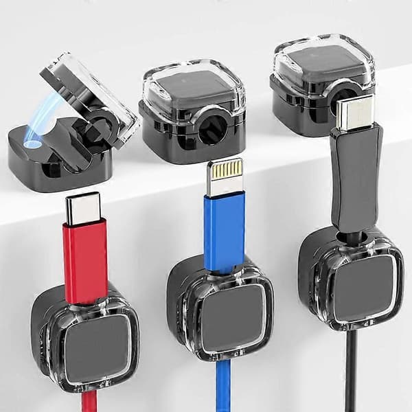 Magnetiske kabelclips til skrivebord, kabelstyring