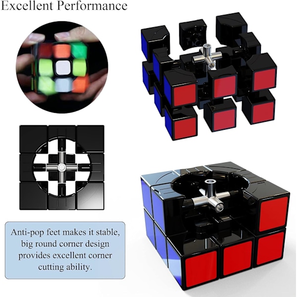 3x3 Speed Cube, Uendelig Variabel Rubiks Kube Intelligens Trening Barnas Pedagogiske Leke (3x3x3)