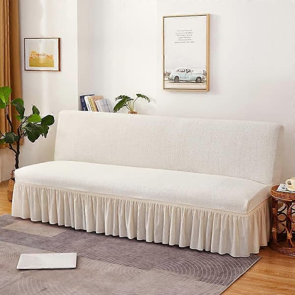 Sofatrekk uten armlener Stretch sofatrekk rosa