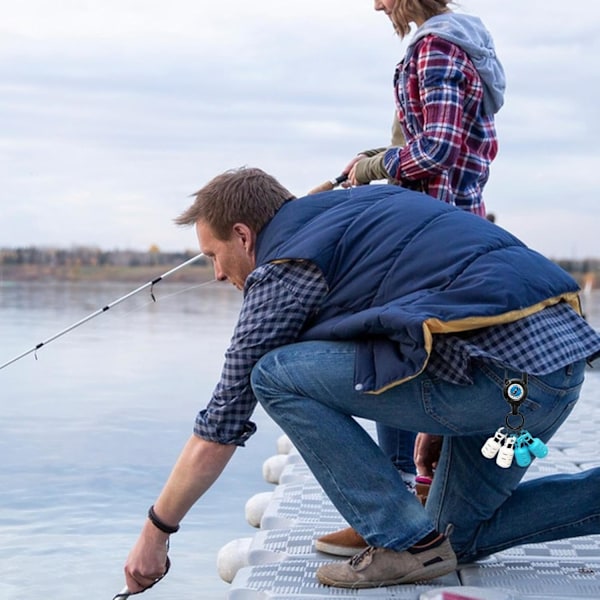 Fiskedragkroksskydd, bläckfiskkroksskydd med karbinhake, svarta räkkroksskydd