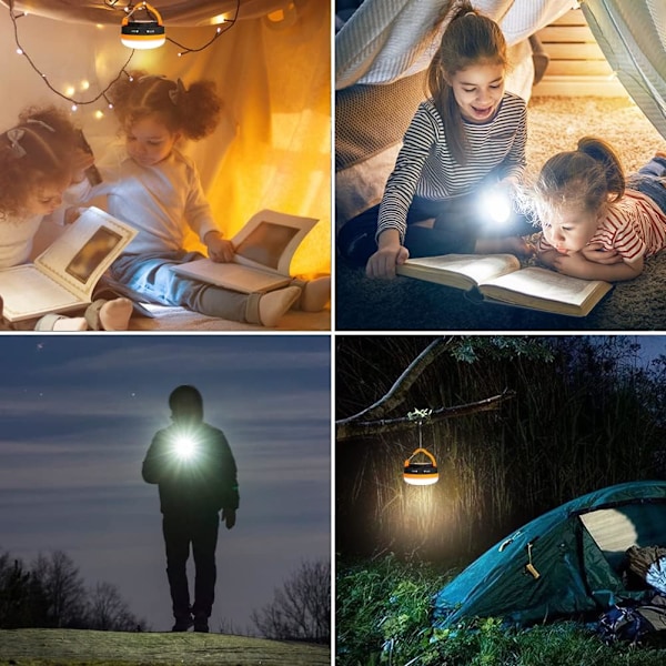 Campinglampor, Campinglampa LED Tältlampa Bärbar Utomhustält för Vandring Fiske Nödkraft för Hemmet (Batterier Ingår Ej)