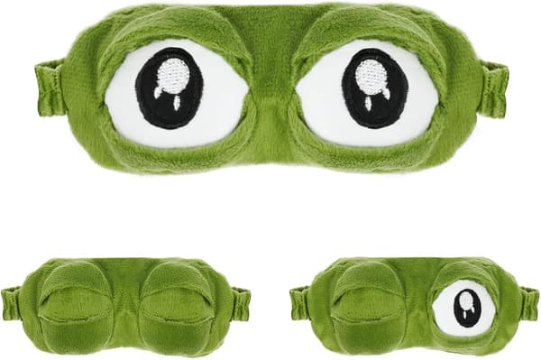 Groda Ögonmask, Groda Sovmask, 3D Cartoon Groda Sovmask, Resemask för Barn