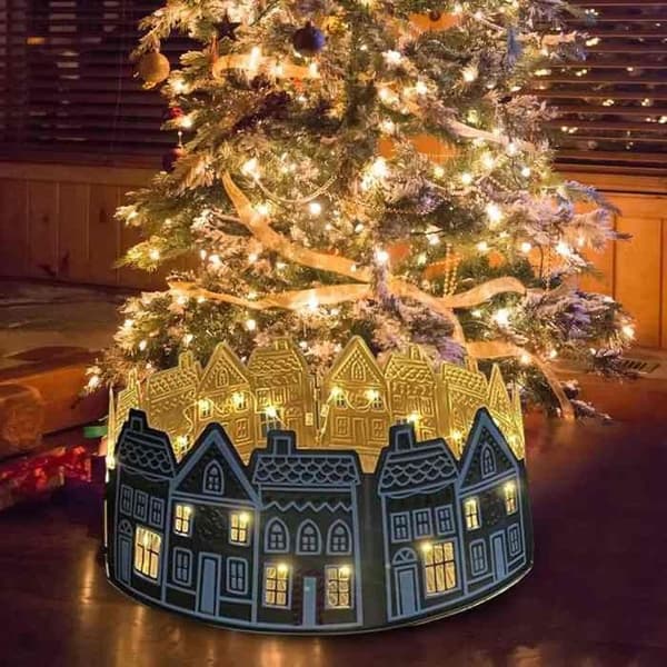 Pepparkakshus Julgransmatta, LED Julgransmatta Diameter 26 tum