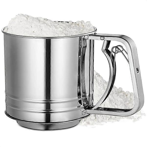 5 Kopp Mel Sikt For Baking Rustfritt Stål Håndsikt