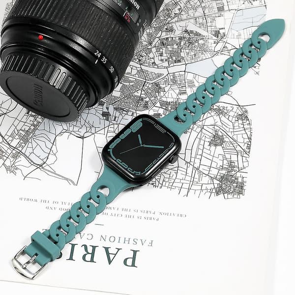 Silikonerem til Apple Watch Rem 42-49mm Tilbehør Armbånd Iwatch