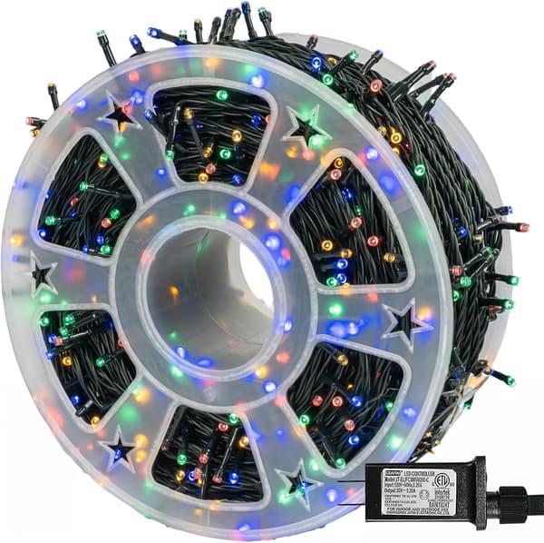 164 FT 240 LED Halloween String Lights, Waterproof Halloween String Lights Black Wire, Halloween Outdoor Decorations, Multicolor