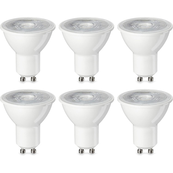 LED GU10 Spotlight Lampa, Varmvit, Ej Dimbar - 6-pack