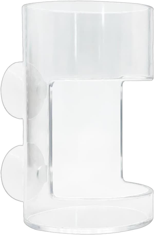 Gennemsigtig dispenser til Betta-fisk, foderrør, rejerrør, reje-foderkop