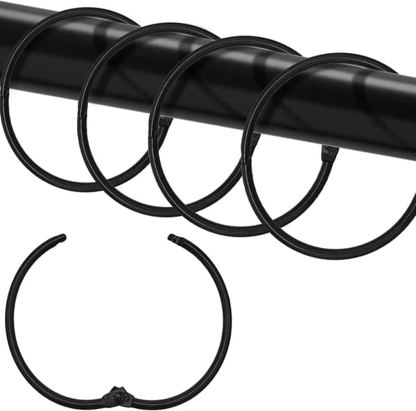 Dusjforheng Kroker Ringer, Dusjforheng Ringer for Baderom Dusjstang, Snap Joint Design