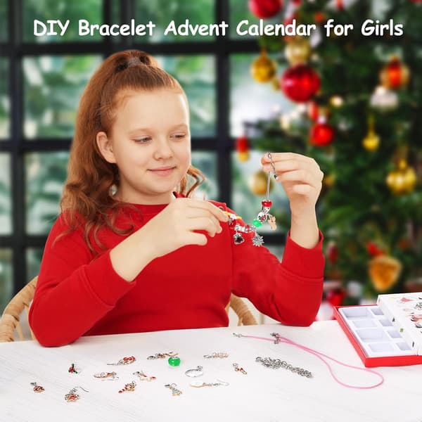 Adventskalender 24 Dager Julerestriksjonsperlersett for Gutter Jenter Kvinner style 1