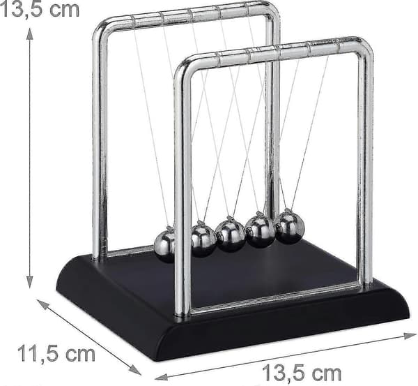 Newtons Pendel, klassisk Stötkula Pendel, 5 Bollar, 13,5x13,5x11,5cm