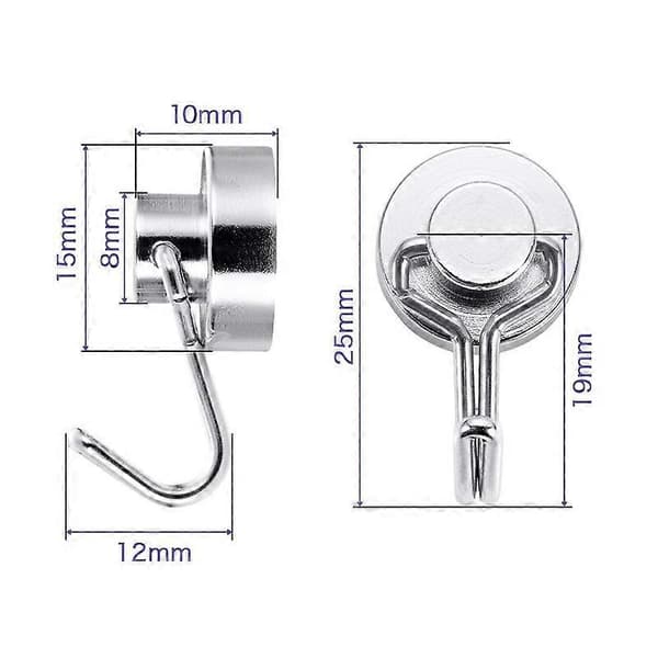 Mini Magnetiske Kroge, Stærk Neodym Magnet med Krog