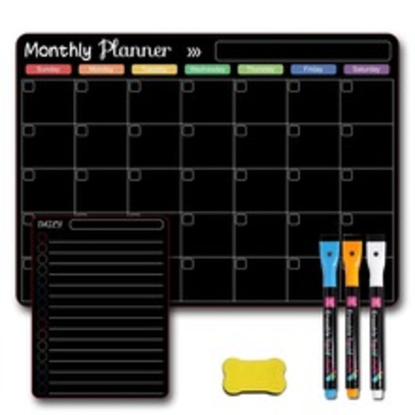 Magnetiska Kylskåpsmagneter Skrivtavla Kalender Magnetisk Whiteboard Schema Kylskåpsmagneter Anslagstavla Style 2