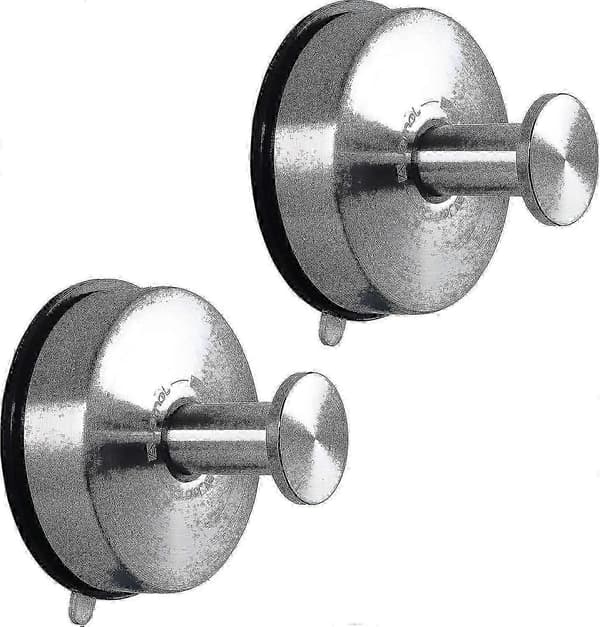 Sugproppskrok, 2-pack, sugproppshanddukshängare i rostfritt stål för diskhanddukar