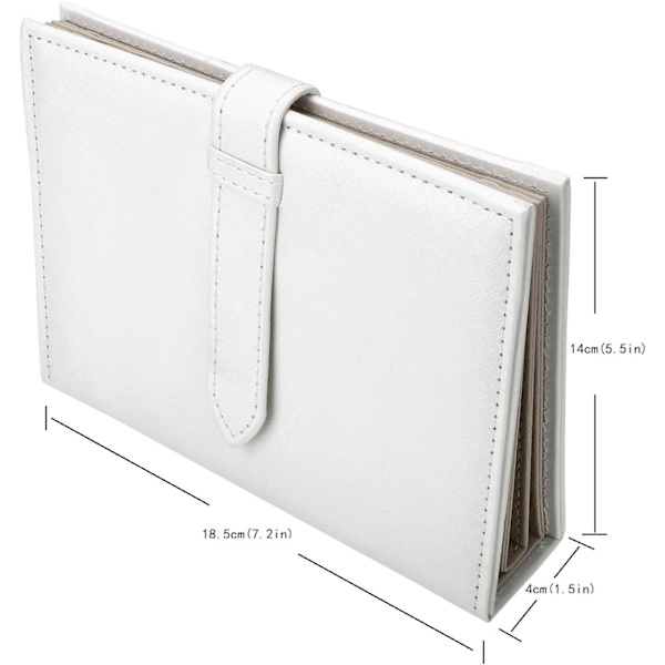 Øreringe Bog Organizer, Bærbar Øreringeholder Etui med Foldbart Bogdesign white
