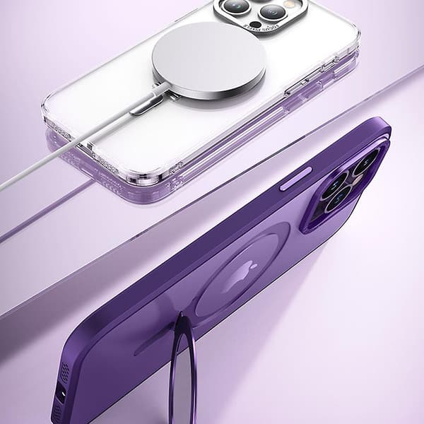 Kreativ Magsafe Magnetisk Deksel Kompatibelt Med Iphone 14 Pro Max - Lilla