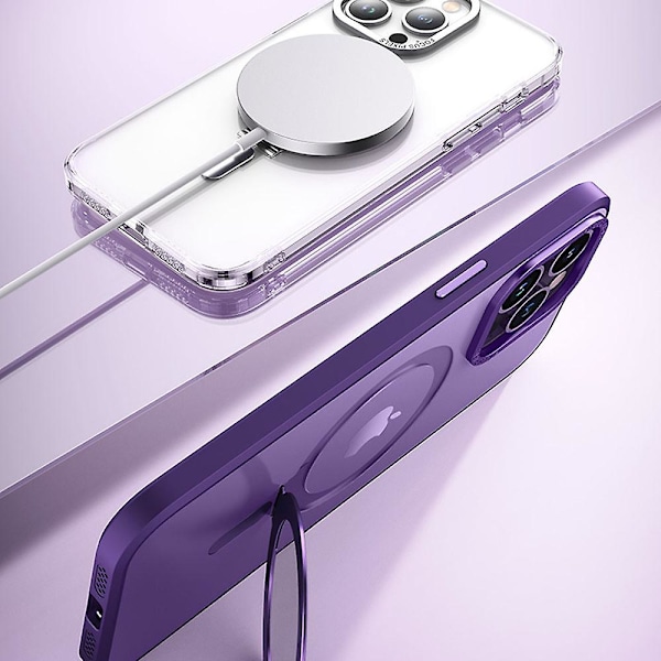 Kreativt MagSafe Magnetiskt Skal Kompatibelt Med Iphone 14 Pro Max - Lila