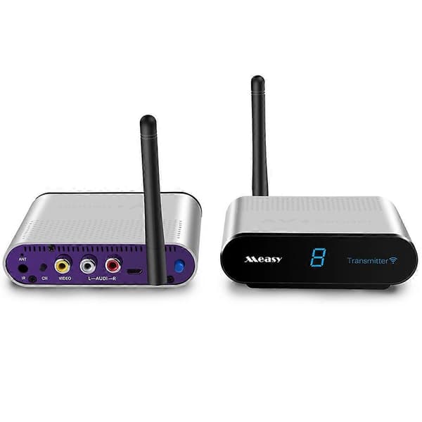 MEASY AV220 200m Rækkevidde 2.4G Trådløs HD Video Transmitter og Receiver med IR Antenne - EU Stik