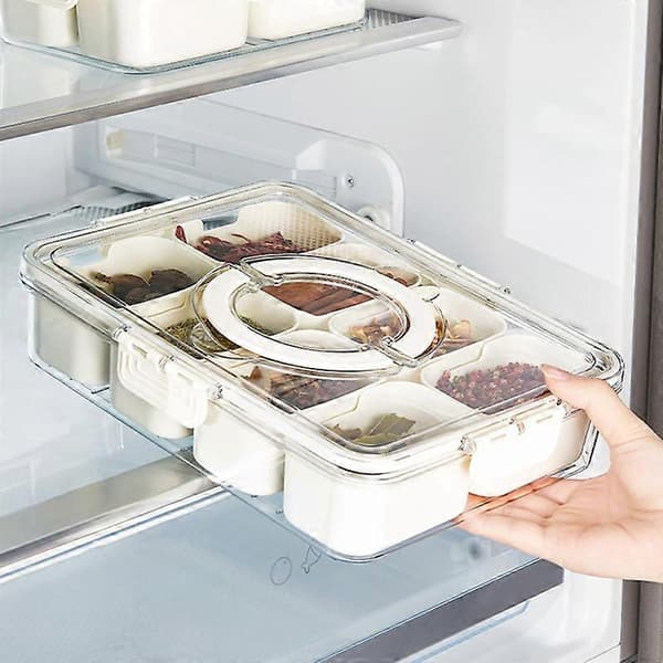 Delad serveringsbricka med lock och handtag - Snackle Box Charkuteri