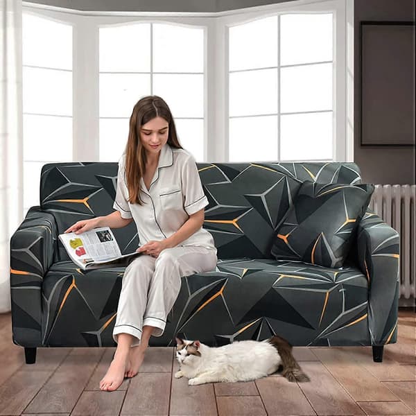 Elastisk sofabetræk skridsikkert Jacquard elastisk sofabetræk til 1 personers sofa