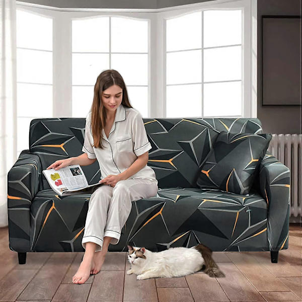 Elastiskt sofföverdrag halkfritt Jacquard elastiskt sofföverdrag för 1-sits soffa